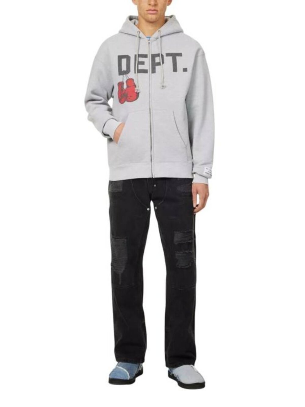 NEW GALLERY DEPT. Mens Boxing Merch Zip-Up Hoodie